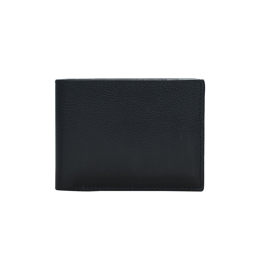 Black Handmade Genuine Leather Bifold Wallet for Men