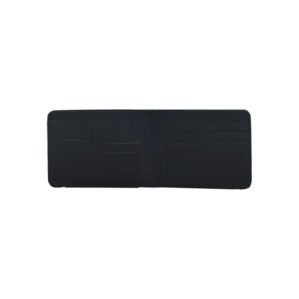 Black wallet on a white background