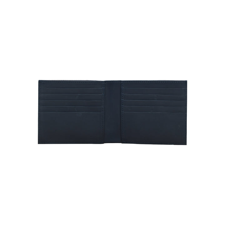 Brown leather wallet with crocodile pattern on a white background