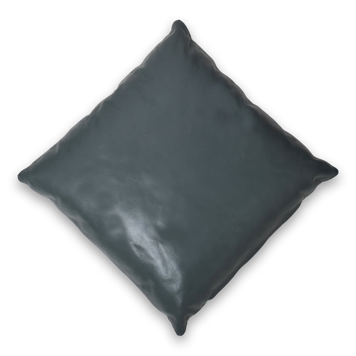 Black leather pillow on a white background

