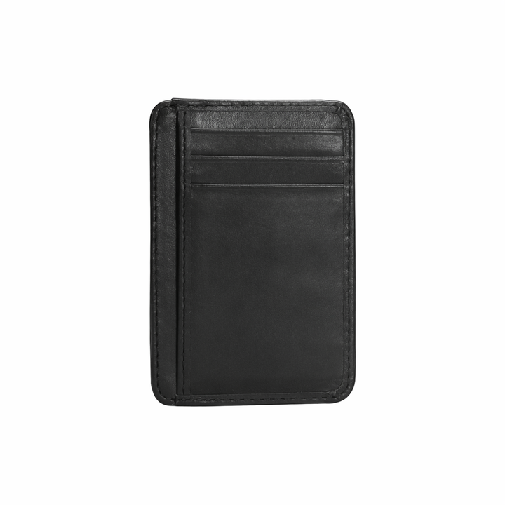 Premium Handmade Genuine Leather Card Holder Wallet – Classic Black