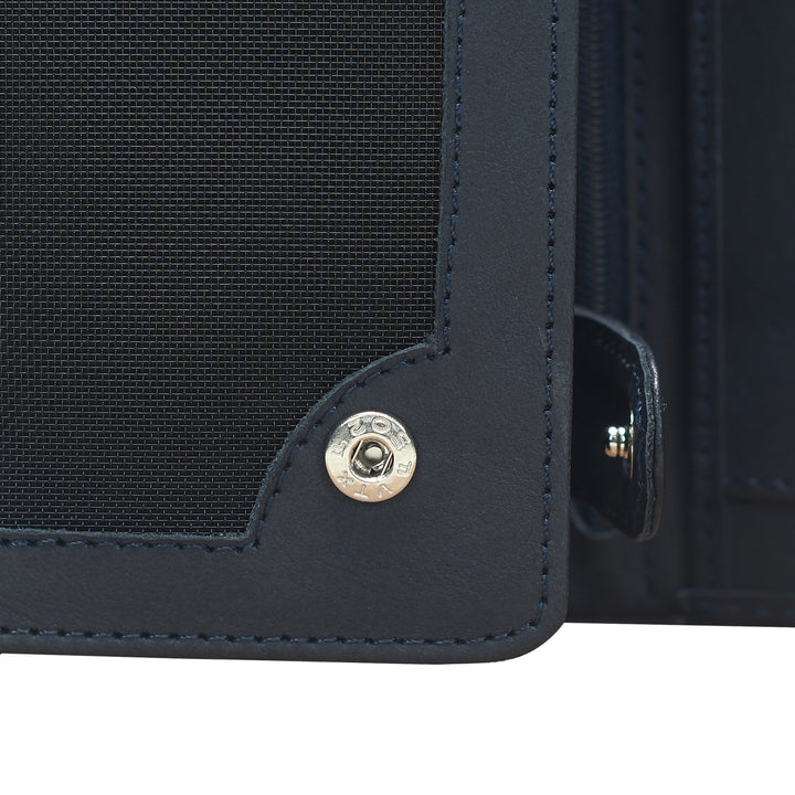 Premium Handmade Genuine Leather Bifold Wallet with Zip Pocket – Classic Black