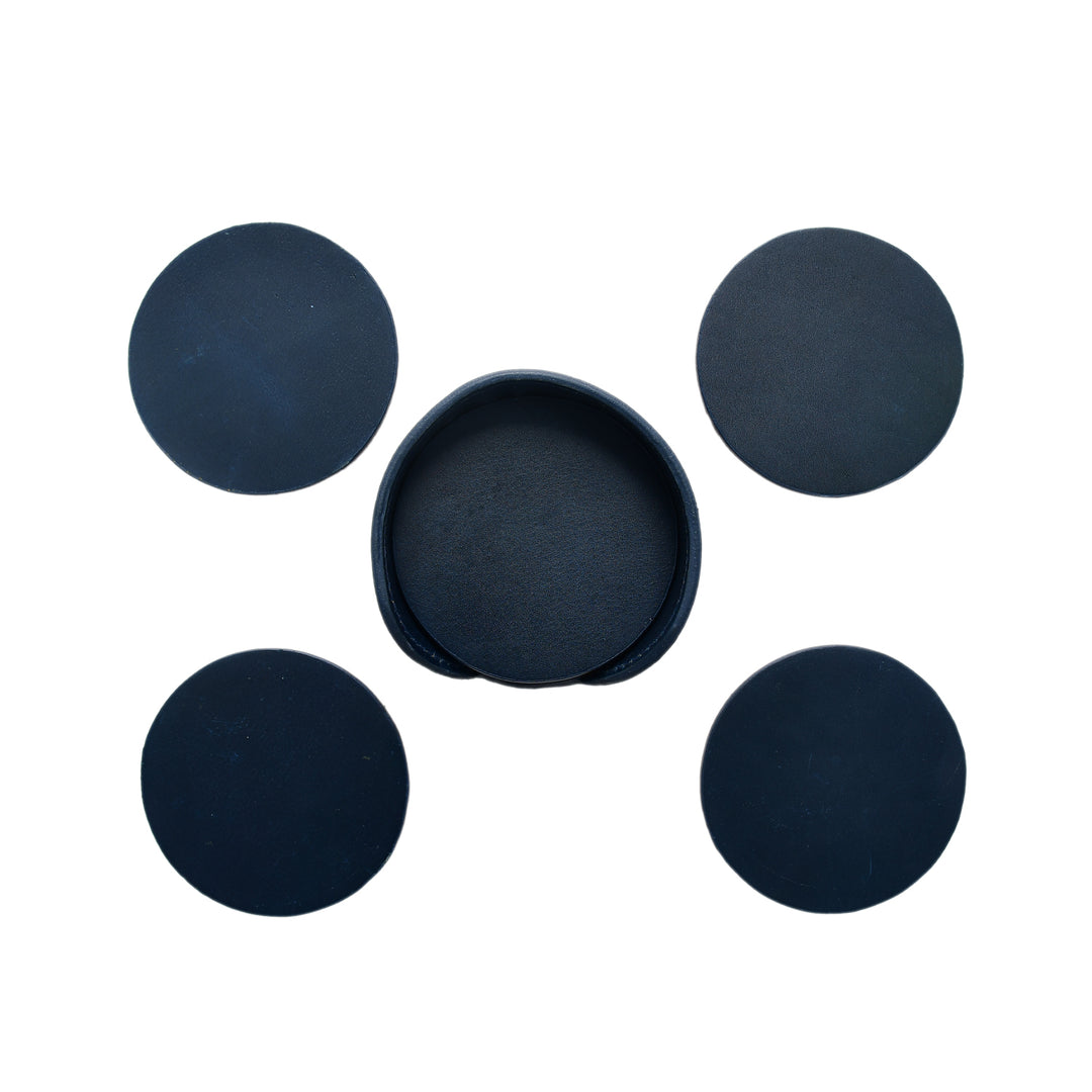 Blue Coasters Set on a white background