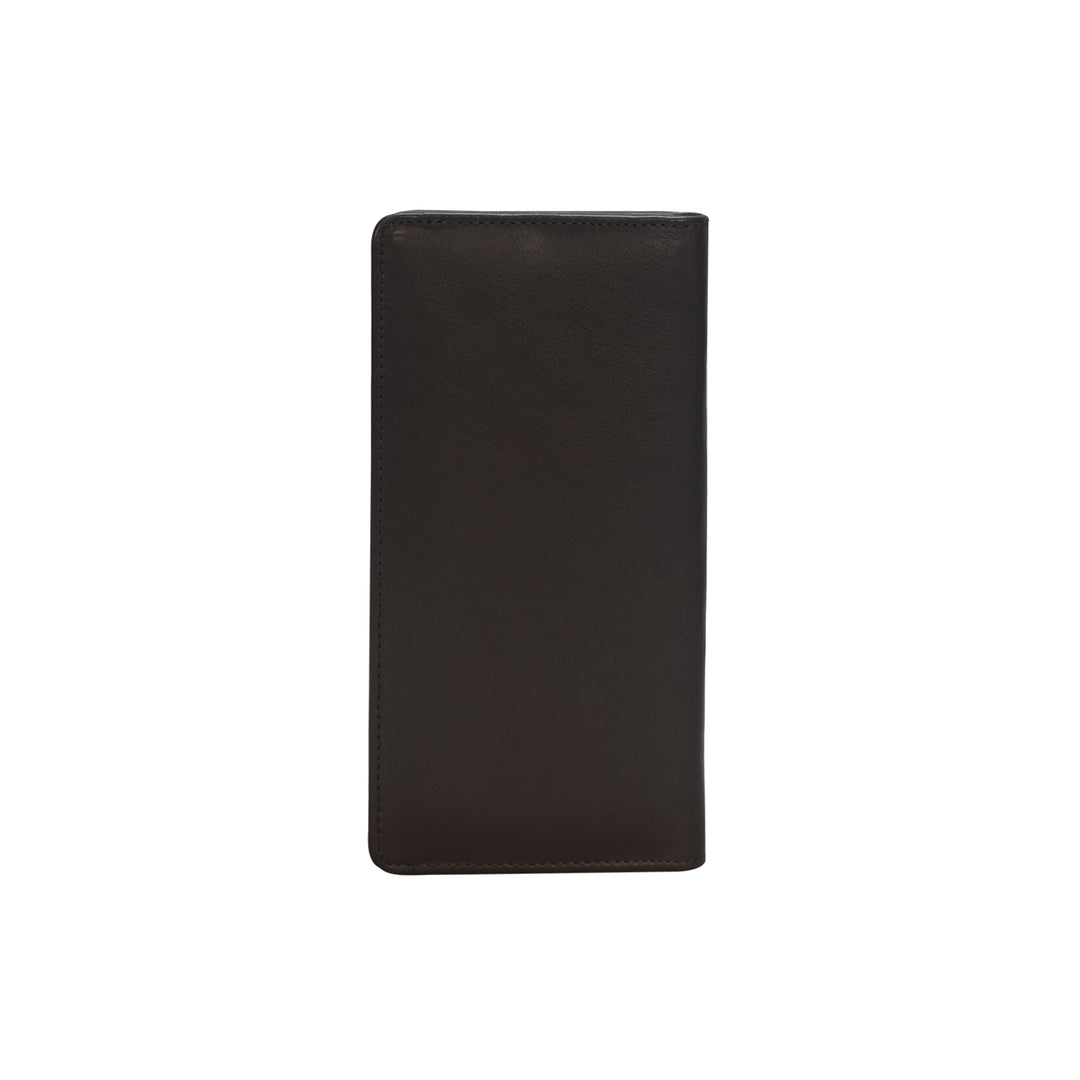 brown leather wallet on a white background