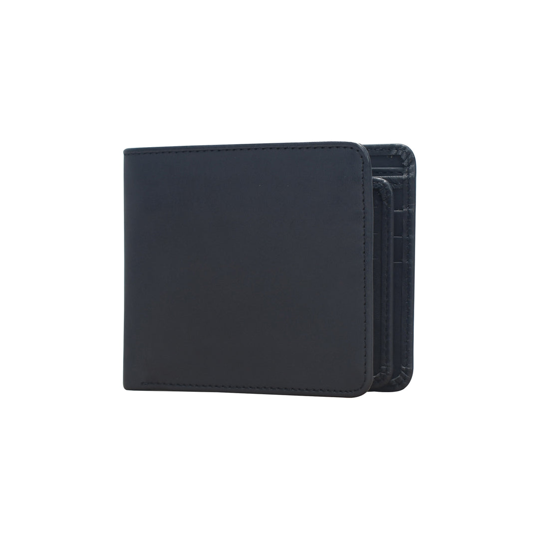 Black wallet on a white background