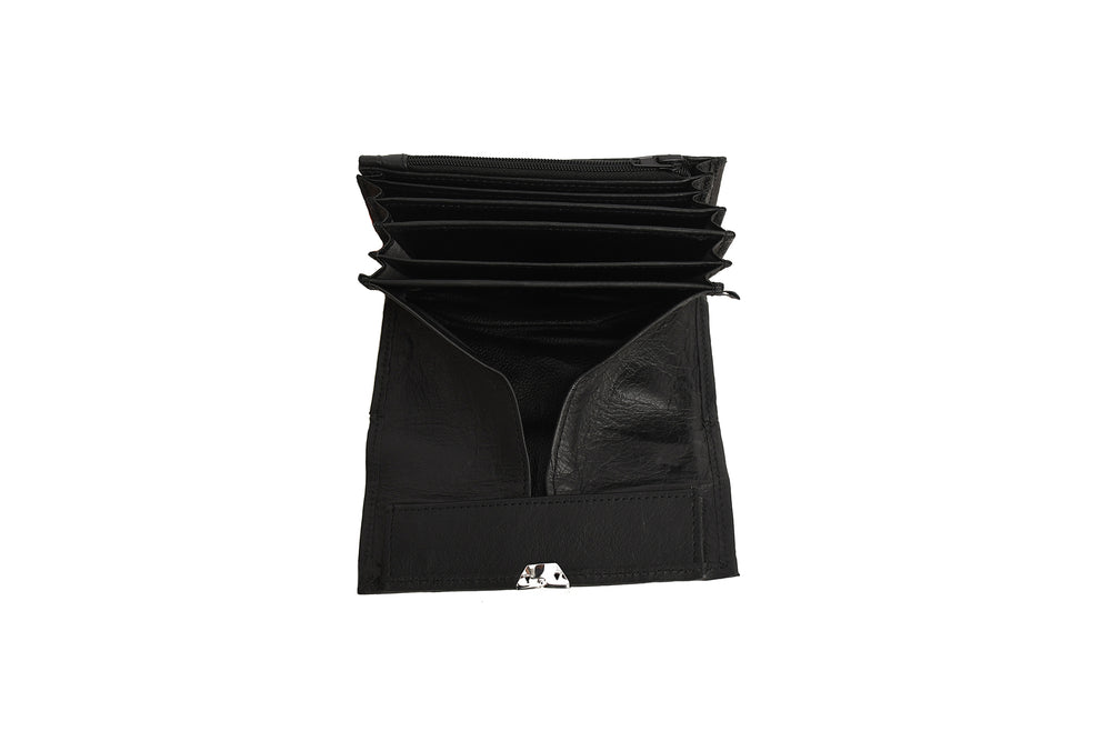 Leather Waiter wallet stacked on a white background