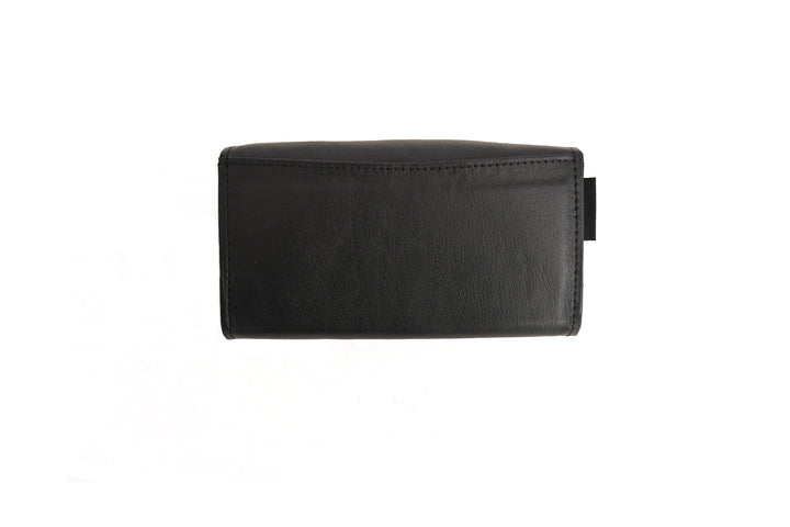 Black leather Waiter wallet on a white background