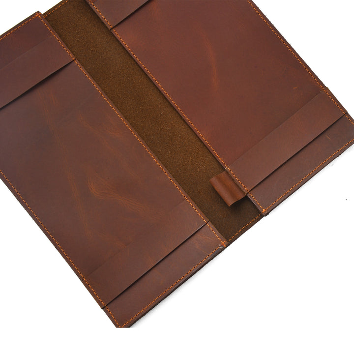 Brown leather wallet on a white background