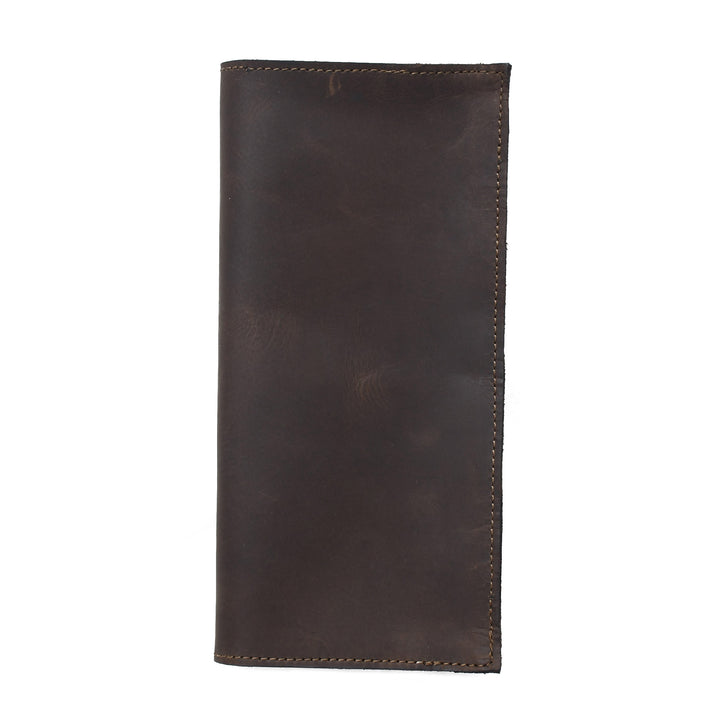 Brown leather wallet on a white background