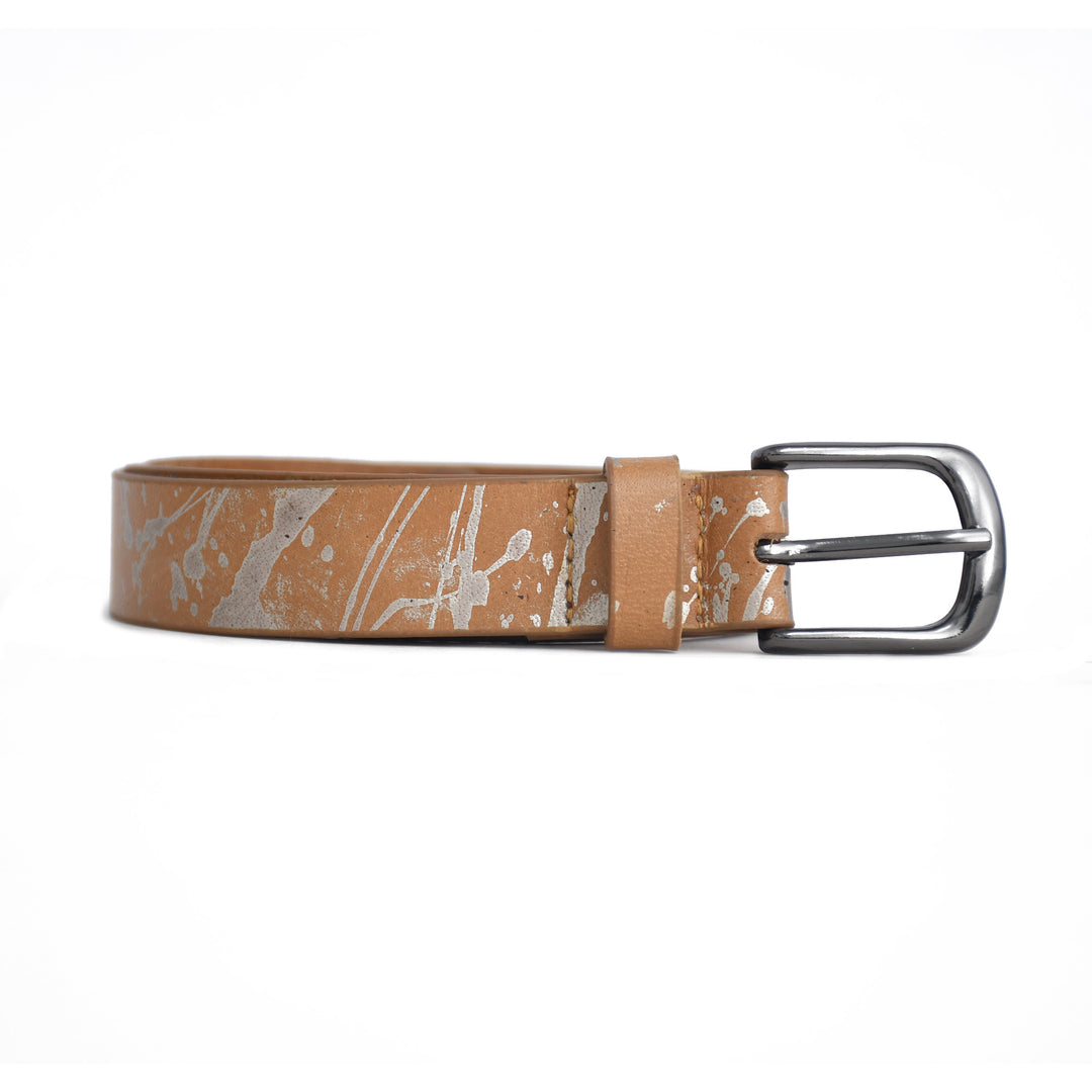 Premium Handmade Genuine Leather Abstract Print Ladies Belt