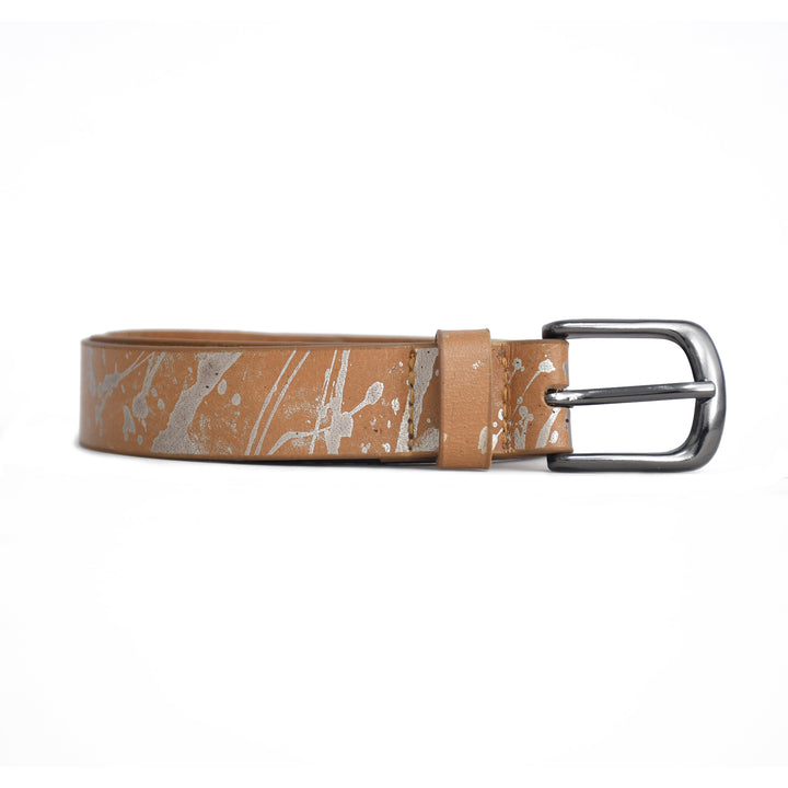 Premium Handmade Genuine Leather Abstract Print Ladies Belt