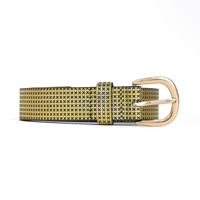 Premium Handmade Genuine Leather Cross Pattern Ladies Belt