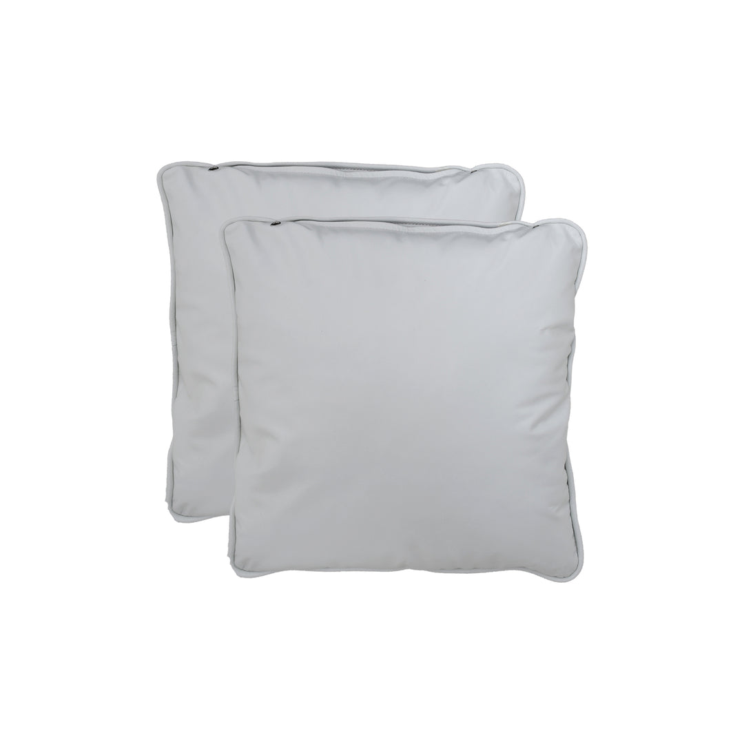 Two White cushions on a white background