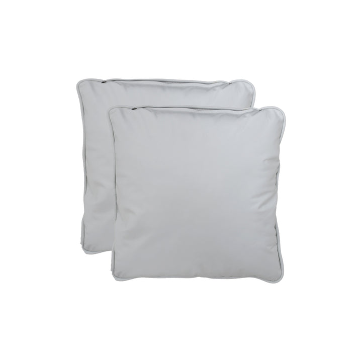 Two White cushions on a white background