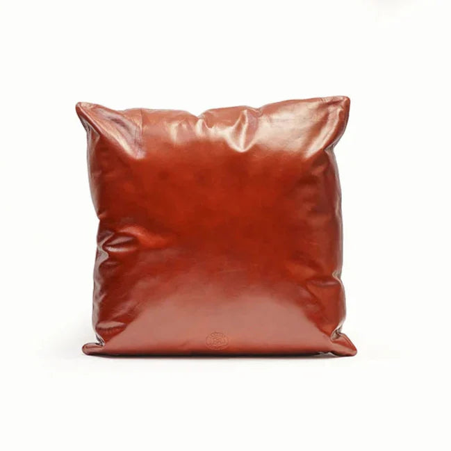 Premium Handmade Genuine Leather Cushion – Canada Flag Design