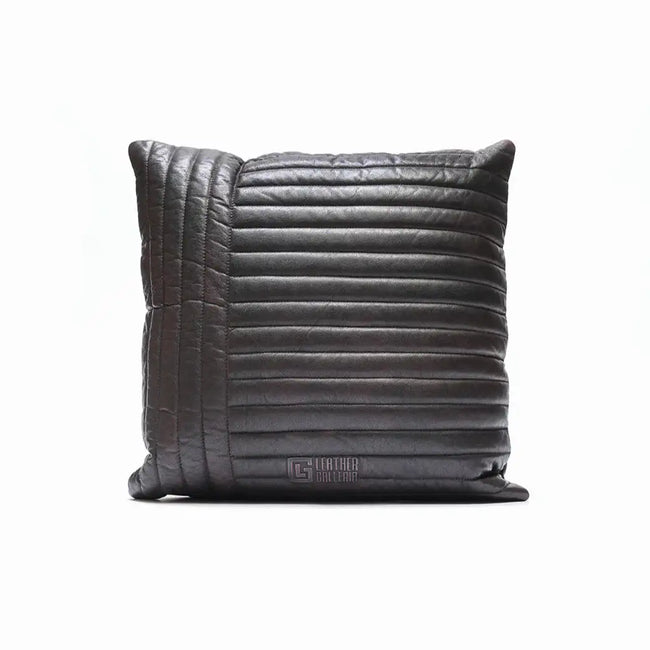 Premium Handmade Genuine Leather Cushion – Cowhide Lace Design