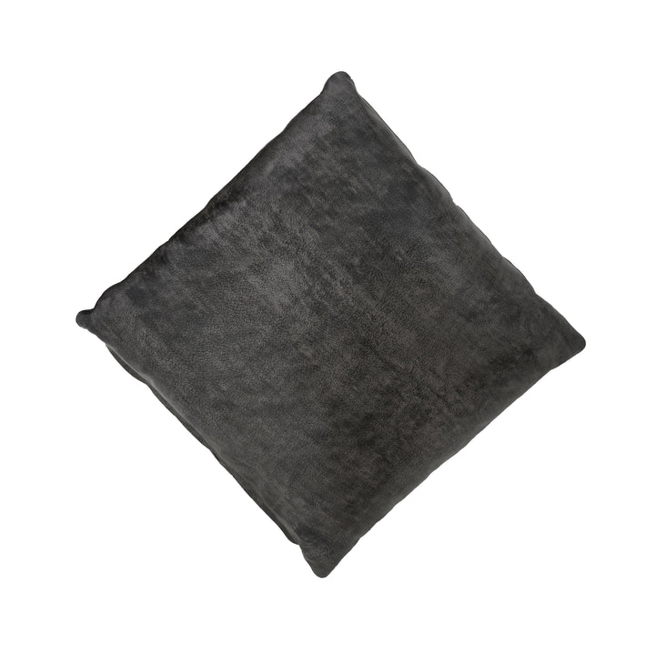 Dark gray pillow on a white background