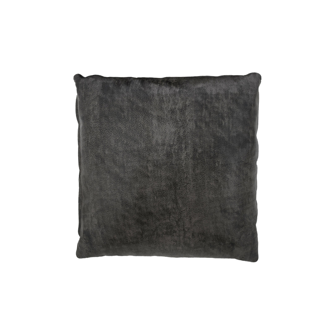 Dark gray pillow on a white background