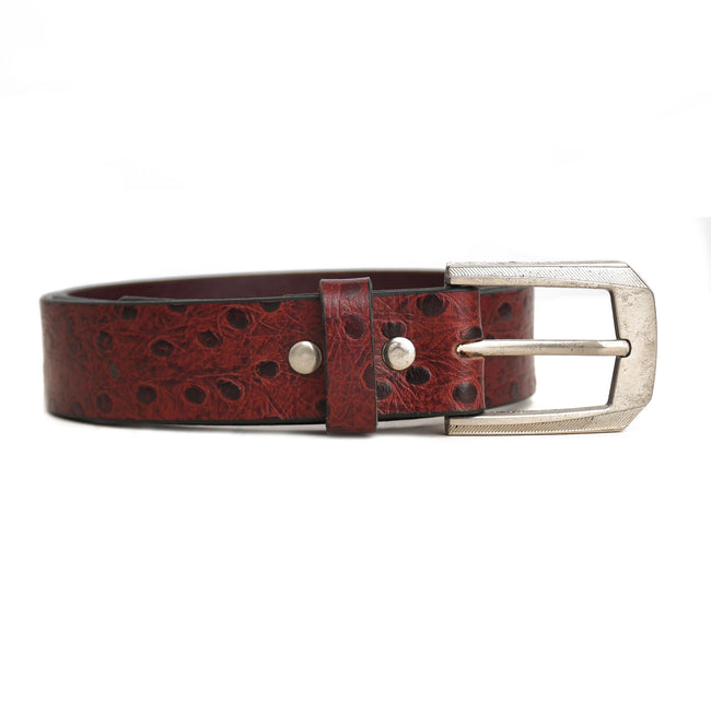Premium Handmade Genuine Leather Embossed Belt — Modern Statement