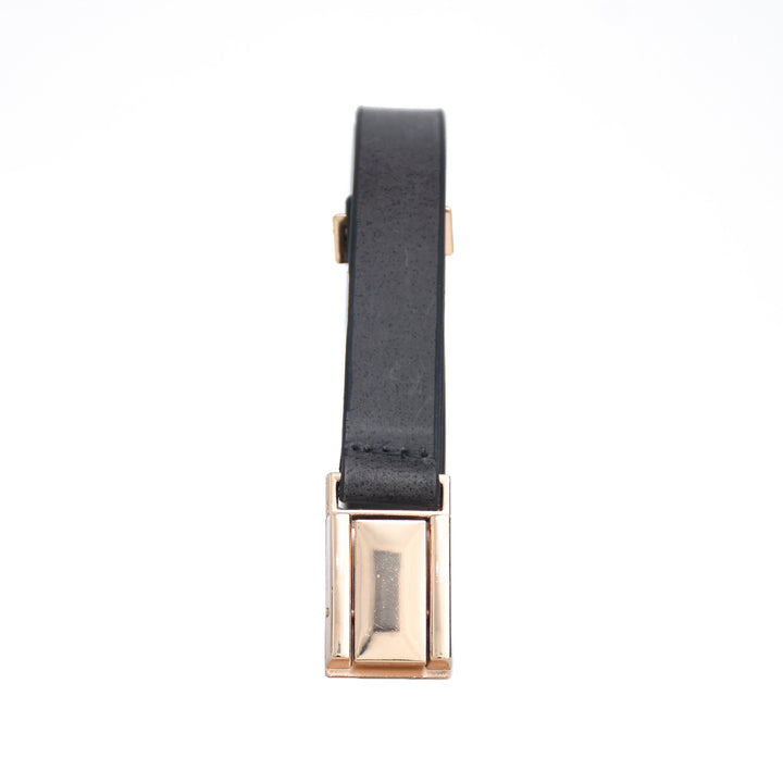 Luxury Handmade Genuine Leather Ladies Belt – Black Automatic Buckle