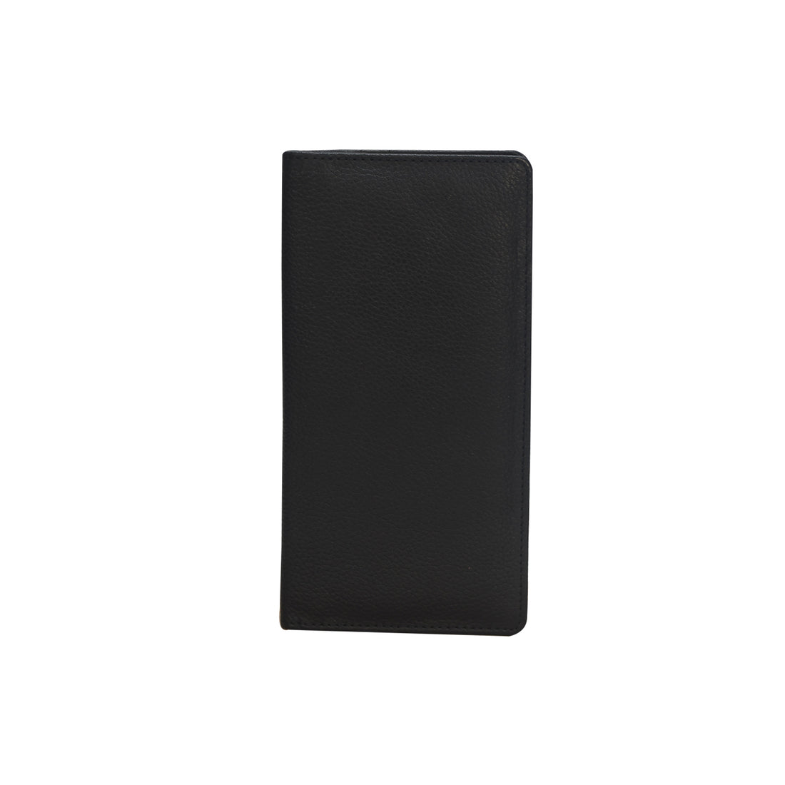 Premium Handmade Genuine Leather Long Bifold Wallet – Classic Black