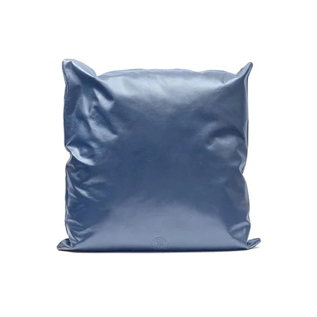 Leather cushion on a white background 