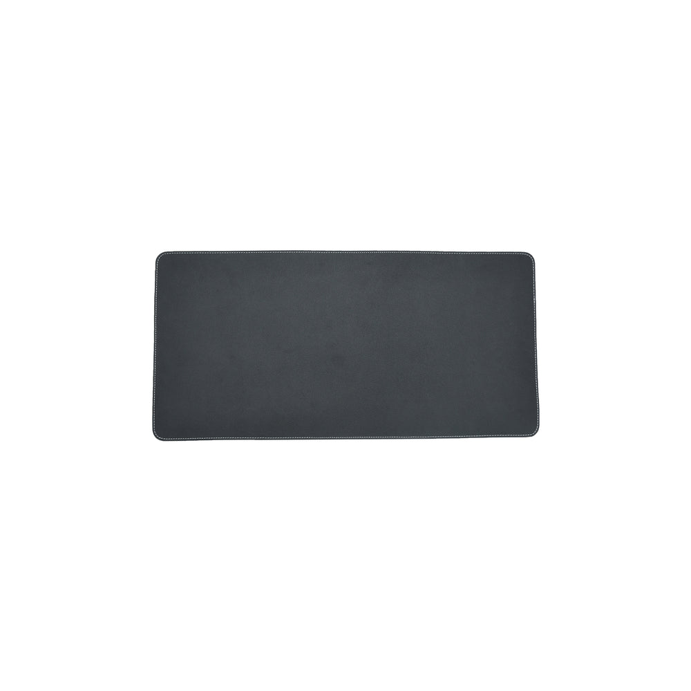 Black rectangular mat on a white background