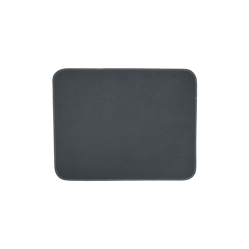 Black leather mouse pad on a white background