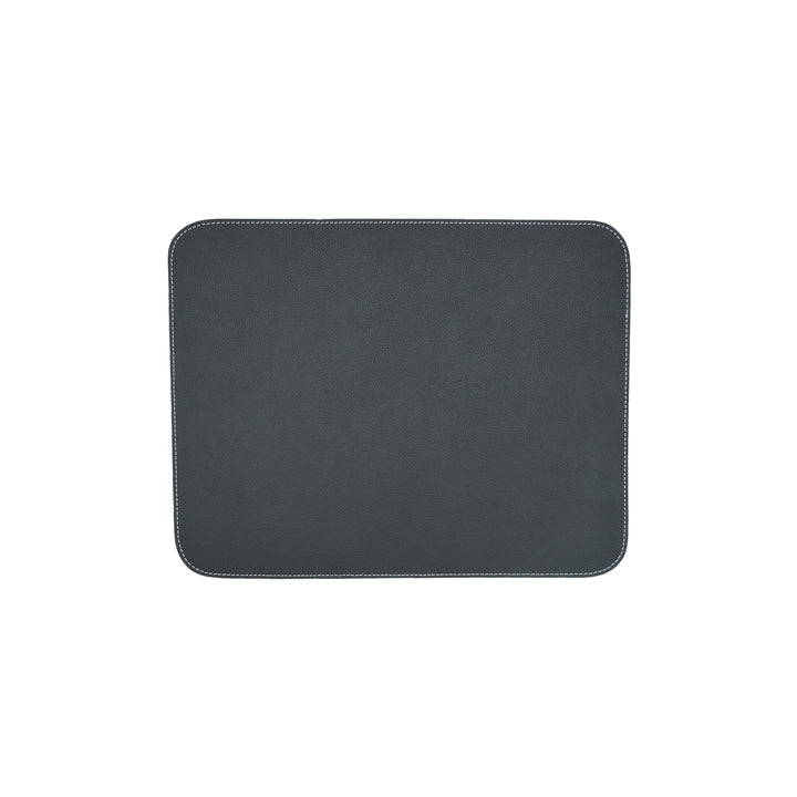Black leather mouse pad on a white background