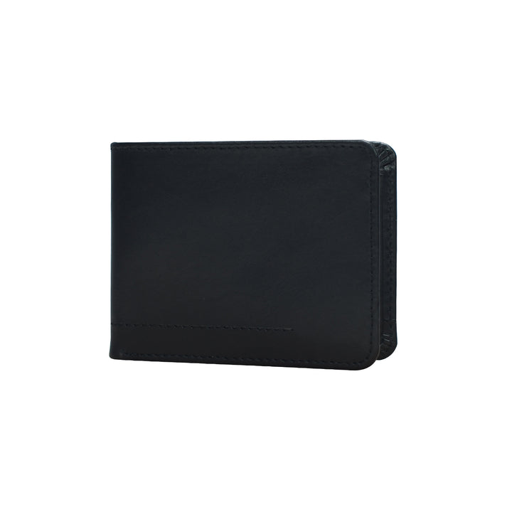 Black wallet on a white background