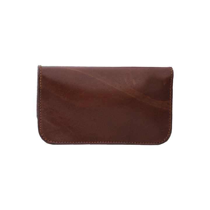 Brown leather wallet on a white background

