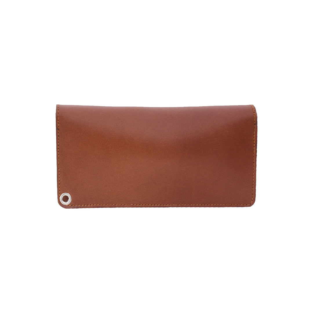 Brown leather wallet on a white background

