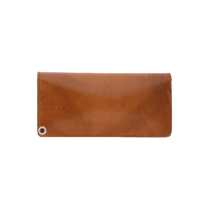 Brown leather wallet on a white background


