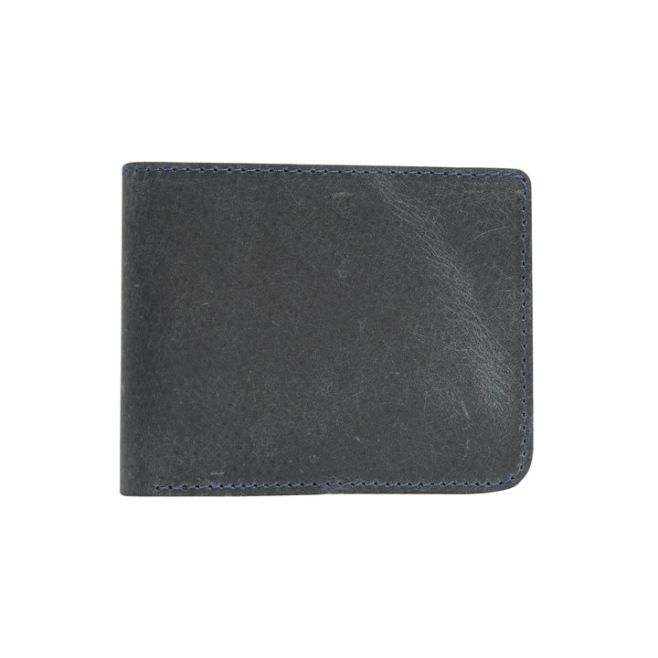 Grey leather wallet on a white background
