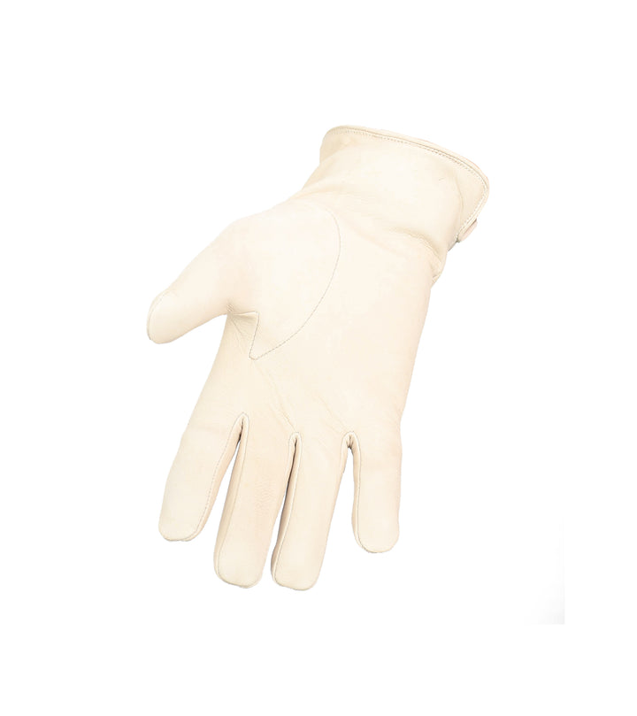 Beige glove on a white background